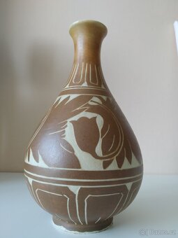 Stará keramická váza-značená - 9