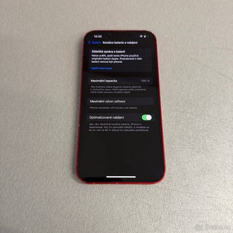 iPhone 13 128GB červený, 100% baterie, 12 měsíců záruka - 9