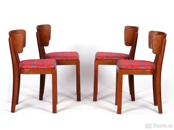 4x jídelní židle  ArtDeco po přečalounění, TOP stav - 9