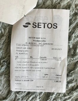 Redmi 9C NFC 2/32 GB, s krabicí a dokladem kupován 8.8.23 - 9