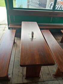 Zahradní lavice a stůl - 9