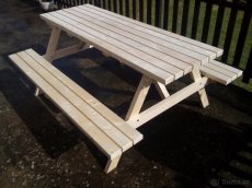 Zahradní posezení , pivní set , lavice , masiv ,stohovatelný - 9