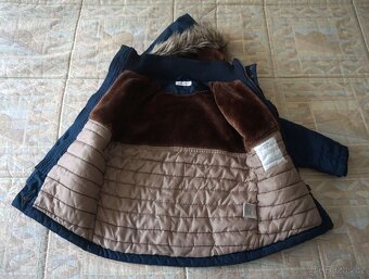 Dětská modrá zimní bunda/parka vel.122 zn.H&M - 9