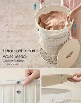 Nový prádelní koš na prádlo nebo hračky 95 litrů - 9