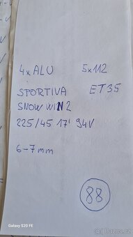 ALU Škoda,VW. 5 X112 - 225/45/17 94V - ZIMNÍ - ET35 - Č 88 - 9