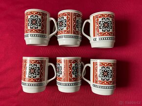 hrneček retro hrneček starý hrneček červený mandala - 9