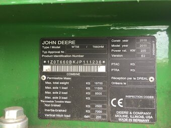 Sklízecí mlátička John Deere T660 HM č.32 - 9
