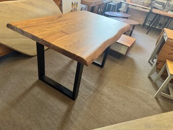 Luxusní NOVÝ Jídelní stůl Edge 140×90 XL akácie - 9