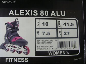 Kolečkové in-line brusle K2 ALEXIS 80 ALU. Nové - 9