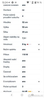 Ionizátor, zvlhčovač a chlazovač vzduchu 4 v 1 Concept - 9