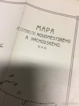 secesní Průvodce Nové Město n Metují Fotografie reklamy mapa - 9