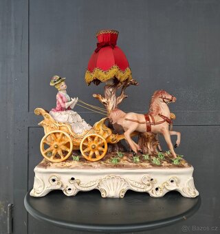 Starožitné porcelánové sousoší Capodimonte - 9