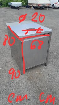 Nerezový stůl s odpadním otvorem a nerez košem - 9