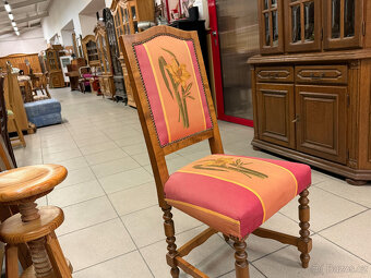 6 x zdobená zámecká kvalitní dubová židle - 9