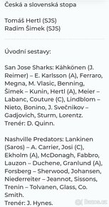 NASHVILLE PREDATORS vs SAN JOSE SHARKS - prodám půlenou šálu - 9