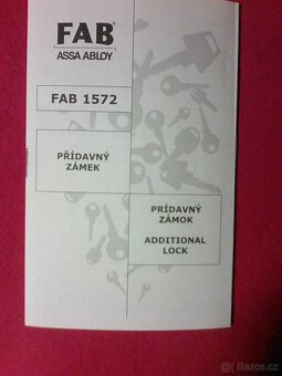 Bezpečnostní dveřní kování a přídavný zámek FAB - 9