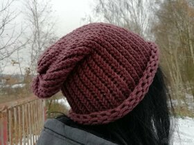 Nová pletená čepice 2v1 - 9