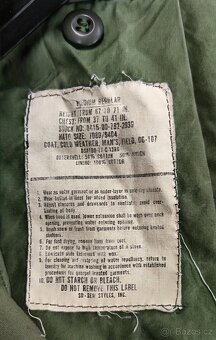Bunda M65 použitá s nášivkami, vel.M/R - 9