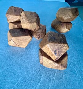 Dubové balanční kameny a prkénko - 9