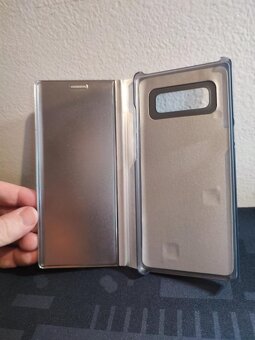 Zrcadlový kryt pro Samsung Galaxy Note 8 - modrý/stříbrný - 9