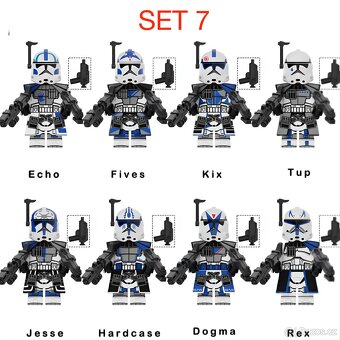 Rôzne figúrky Star Wars 2 (8ks) typ lego - nové - 9