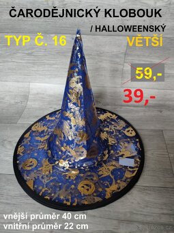 Čarodějnické klobouky - VĚTŠÍ - SLEVA na vše - 9