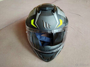 Vyklápěcí Moto přilba helma MT Atom Divergence Grey - 9
