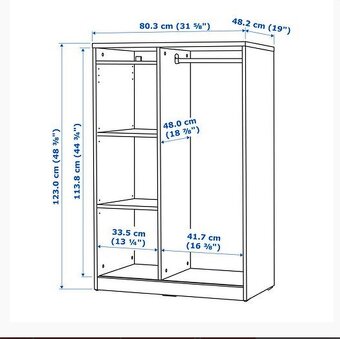 Nízká šatní skříň IKEA + věšák Ikea - 9
