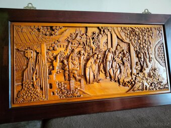 2 Krásne Čínske drevené obrazy - 9