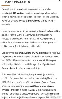 Prodám vzduchovku Gamo - 9