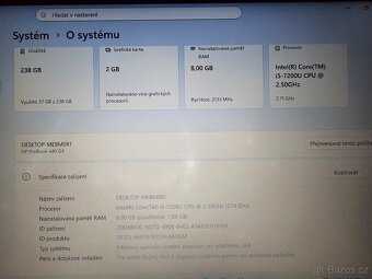 HP 440 G4 - 14" FullHD, i5, SSD 256GB, 8GB RAM - 9