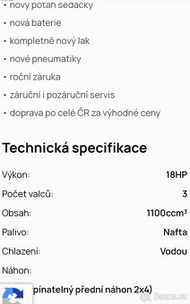 Malotraktor ISEKI TM 18 F s čelním nakladačem - 9