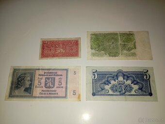 BANKOVKY 5 KČS 1940-1961, 4 RŮZNÉ EMISE - 9