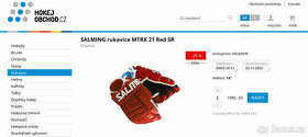 Profi rukavice Salming MTRX21 - červené (velikost 13" + 15") - 9