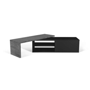 TV stolek TEMAHOME, betonově šedý, 203 x 35 cm - 9
