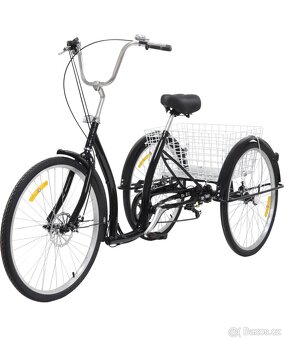 26'' tříkolka pro dospělé 3 kola 6 rychlostí s košíkem - 9