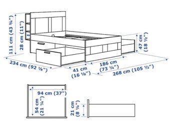 Postel IKEA BRIMNES 180x200 - 9