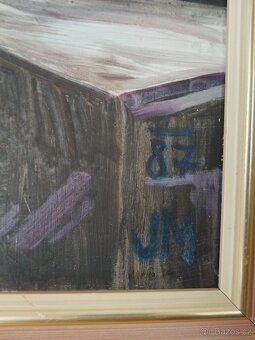 obraz PŘÍTELKYNĚ, olej, sign. mon. JM r. 1987 - 9