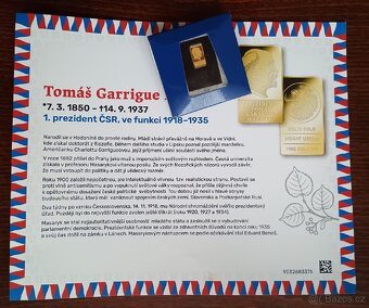 Zlatá cihlička 999/1000 Masaryk - 9