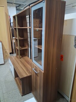 TV stěna ořech s bílou - 9