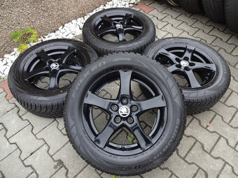 ZIMNÍ ALU 16" 5x112 pneu 215/60R16 pěkný stav - 9