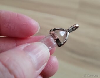 2x stříbrný řetízek, přívěsek srdce, penízek - 9