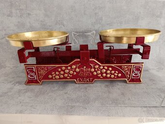 Staré 5kg dvoumiskové váhy EXAKT po renovaci. Puvodni misky - 9