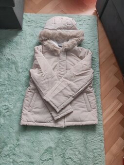 Jarní/podzimní nepromokavá bunda (parka), béžová bunda, park - 9