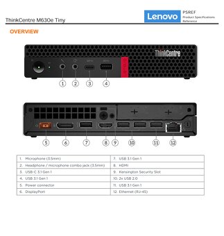 M630e i3-8145U 256GB NVME Wifi/BT 4GB DDR4 adaptér Win11 - 9