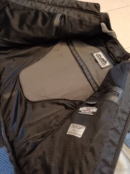 Vanucci Blau Titan-Pánská kožená moto kombinéza, dvoudílná - 9