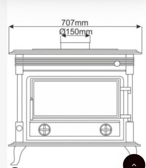 Krbová litinová kamna Asti 10 Kw - 9