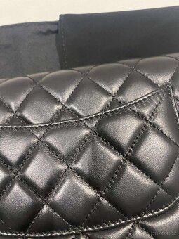 Chanel woc - kabelka na řetízku, černá, silver hw - 9