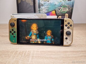 Nintendo Switch OLED Zelda + HRY a pouzdro - ZÁRUKA 1 ROK - 9