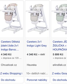 CARETERO DĚTSKÁ JÍDELNÍ ŽIDLE 2V1 - 9